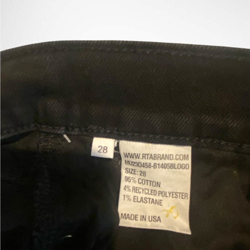 MEN’s RARE RTA Brand Graffiti slim black logo Jeans NWT size 28W x 32L $395 - Picture 7 of 11